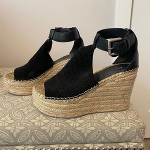 Marc Fisher Annie Perforated platform espadrille